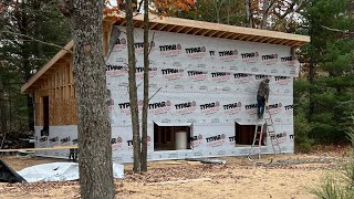 Building a Cabin in Northern Michigan Ep 9 Roof Sheathing Underlayment Building Plans [upl. by Enitselec878]