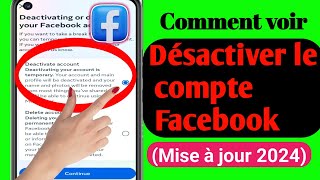 Comment désactiver un compte Facebook mise à jour 2024  Désactiver le compte Facebook [upl. by Anomer330]