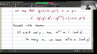 Lecture 5  Basics of Number Theory [upl. by Etterb559]