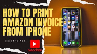 How to Print an Amazon invoice using your iPhone amazon invoice [upl. by Birgit]