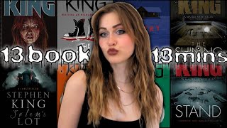 reviewing every Stephen King book i read in 1min each 🧛🏻‍♀️🪓 [upl. by Dohsar768]