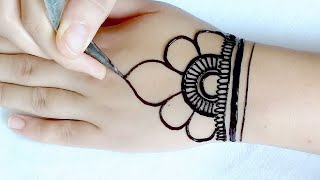 Easy Henna Design For Eid  Arabic Henna Design  Mehndi Design for Beginners [upl. by Nalyk]