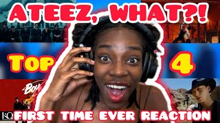 ATEEZ REACTION  Top 4 Music Videos [upl. by Aissela]