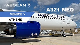 FANTASTIC Aegean Airlines A321neo Economy Class Flight Review Venice to Athens [upl. by Inar]