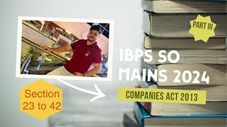 Company Act 2013 IBPS SO MAINS ibpssolawofficer ibpsso2024 ibpssopreparation [upl. by Nairdna]