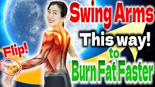 Swing Arms This Way to Boost Metabolism Remove Back Pain and Create Beautiful Younger Looking Back [upl. by Dionysus937]