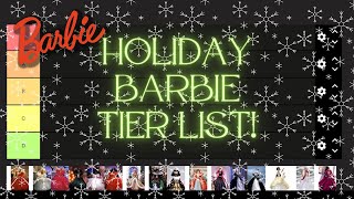 ❄️ Tier Listing Every Holiday Barbie ❄️ 19882023 [upl. by Euqirdor128]