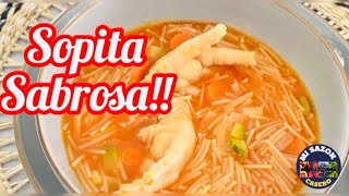 ✅La Sopa de FIDEOS mas SABROSA con PATAS de POLLO❤️ [upl. by Id]