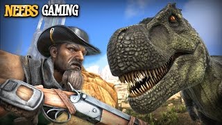 Ark Survival Evolved  Shotgun vs Trex [upl. by Ellehsim]