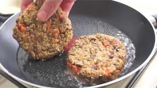 Hamburguesas Vegetarianas  Receta con carve o carne vegetal SOJA [upl. by Hillard]