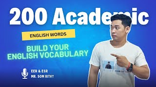 Learn 200 Academic Words Part 1  Studying English at Home [upl. by Irehj294]