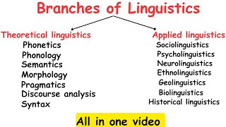 Branches of LinguisticsIntroduction to linguistics linguistics [upl. by Dotty]