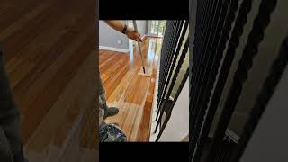 Refinishing Engineered Hardwood Floor [upl. by Yrac]