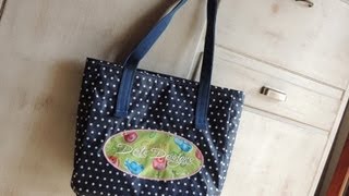 STYLISCHE SHOPPER TASCHE SELBER NÄHEN  DIY  Nähen für Anfänger  Tutorial [upl. by Yslehc565]