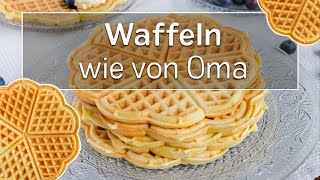 Omas einfacher Waffelteig  WAFFELN selber machen  eatde [upl. by Ormsby]