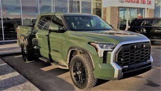 2022 Toyota Tundra Limited in Army Green on 29560R20 Tires [upl. by Ayle443]