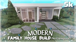 5K BLOXBURG MODERN FAMILY HOUSE BUILD NO GAMEPASS [upl. by Swarts]