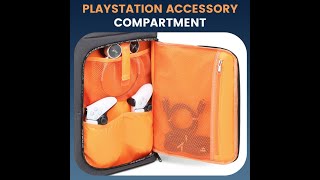 Waterproof Game Console Backpack Storage Bag Handle For Travel Carrying [upl. by Okihcim]