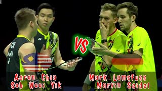 Badminton Aaron ChiaSoh Wooi Yik MAS vs GER Mark LamsfussMarvin Seidel Mens Doubles [upl. by Sula698]