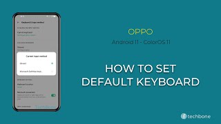 How to Set Default Keyboard  Oppo Android 11  ColorOS 11 [upl. by Hoffert849]