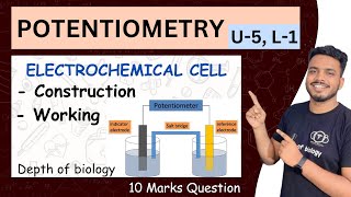 Potentiometry  Electrochemical cell  construction and working  potentiometry analytical chemistry [upl. by Abagael]