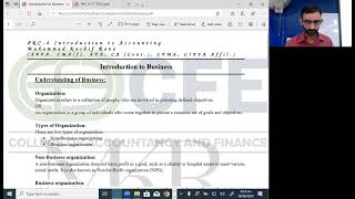 PRC4 Lecture01 Basic of Accounting Definations  Sir M Kashif Rana  CFE College [upl. by Aenat]