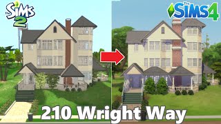 210 Wright Way SIMS 2 to SIMS 4 🏡💜 SimSkeleton [upl. by Jamille]