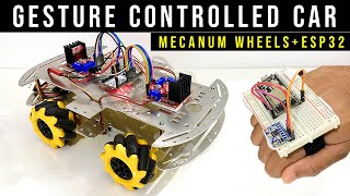 Gesture Controlled Mecanum Wheels Car using ESP32  ESPNOW  DIY🔥 [upl. by Nnahtebazile421]