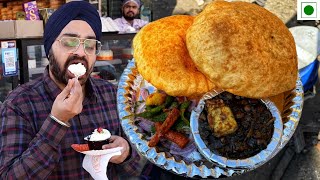 Exploring Delhis Best Chole Bhature Street Food [upl. by Nelleyram]