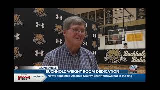 Buchholz High School Weight Room Dedication to Gunnar Paulson  WCJB TV 20 News [upl. by Idolah]