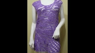 Blusa Tejida en Circulo Piñas Crochet parte 1 de 10 [upl. by Viradis206]