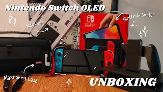 Unboxing Nintedo Switch OLED and Accessories 2024 [upl. by Cottrell543]