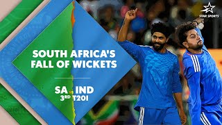 South Africas Fall Of Wickets from 3rd T20I [upl. by Perot974]