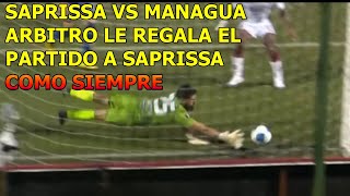 Saprissa vs Managua 32 GOLES COLUMBIA LINEA REGALA EL PARTIDO [upl. by Jutta]