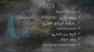 انشاء Solution اضافه وربط المشاريع هيكلية البرنامج namespace  داله Main و toplevel statements [upl. by Lightfoot]