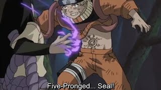 Naruto was defeated by Orochimaru by using the FivePronged Seal on the mark of the NineTails [upl. by Mayworm]