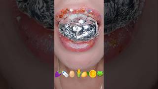 ASMR Satisfying Eating Gold Or Silver  asmrtriggers asmr relaxingsounds [upl. by Darcy]