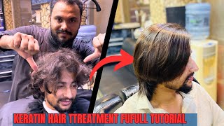 Hair Keratin straightening treatment How to keratin hair treatment full tutorial 4K paksalon [upl. by Narda]