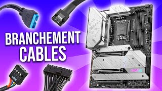 COMMENT BRANCHER LES CABLES DE SON PC GAMER tuto câble management [upl. by Charla]