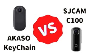 おもしろアクションカメラ AKASO KeyChain と SJCAM C100との比較撮影です：手持ちで歩行編  Video shooting comparison  2021 [upl. by Socha]