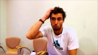 Ernests Gulbis Davis Cup 2012 Interview [upl. by Atiuqad]