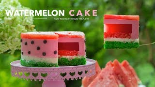 Watermelon Mousse Cake  수박 케이크  Cooking ASMR  Relaxing meditative cooking [upl. by Adnawuj]