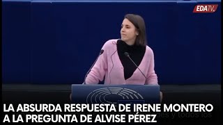 La absurda respuesta de Irene Montero a la pregunta de Alvise Pérez [upl. by Arondel107]