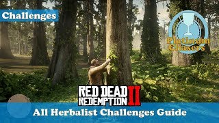 All Herbalist Challenges Guide  Red Dead Redemption 2 [upl. by Misab]