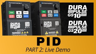 DURApuse GS10  GS20 VFD PID Quick Start Part 2 from AutomationDirect [upl. by Yrojram639]