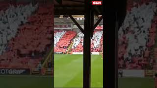 Aberdeen fans hail Dons hero Neil Simpson with huge prematch tifo display at Pittodrie [upl. by Azial]