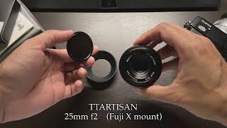 TTARTISAN 25mm f2 Fuji X mount  unbox [upl. by Valeta]