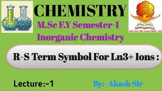 RS Term Symbol For Lanthanide Ions [upl. by Yaeger]