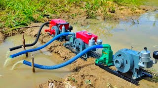 DIY mini diesel pompa air traktor sawah diesel penggilingan padi chutter chaff generator listrik [upl. by Kandy536]