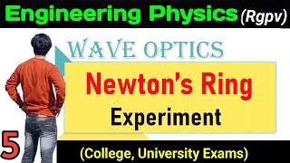 Newtons Ring engineering physics rgpv unit2 wave optics rgpv Newton ring experiment [upl. by Isaac]